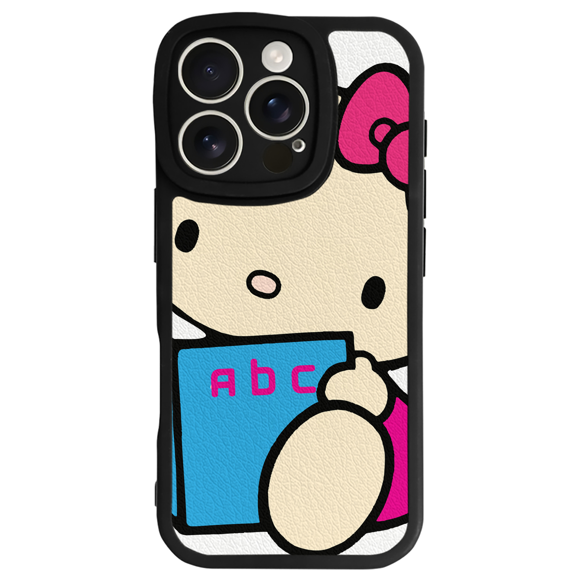 （画像用） Hello Kitty ハローキティ 【iPhone 16シリーズ対応】シリコンスマホケース（レザー調） 材質：シリコン